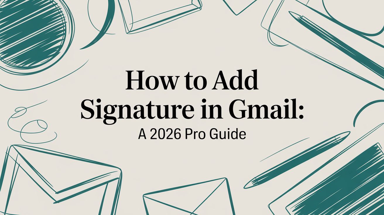 How to Add Signature in Gmail: A 2026 Pro Guide