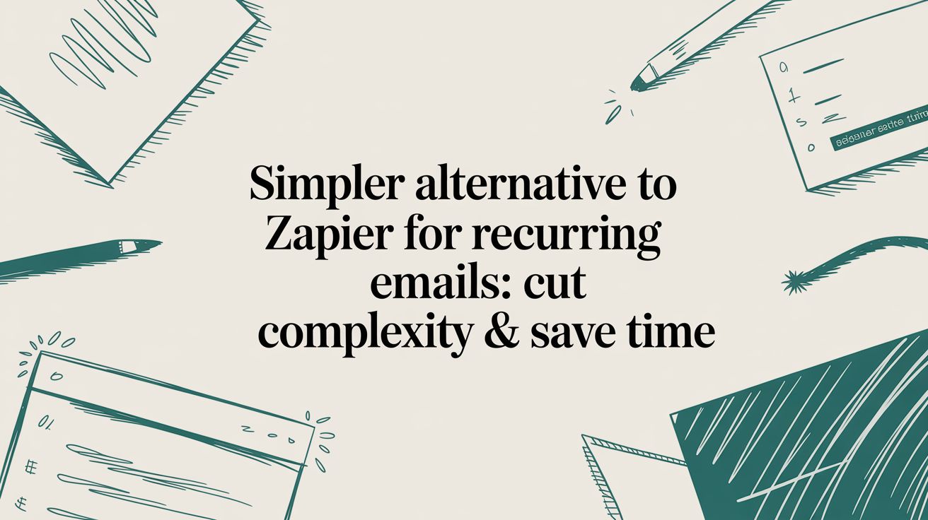 Simpler alternative to Zapier for recurring emails: Cut complexity & save time